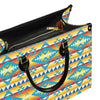 Ethnic Geometric Pattern Leather Handbag WCS045