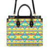 Ethnic Geometric Pattern Leather Handbag WCS045