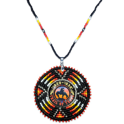 SALE 30% OFF - Trail of Tears Beaded Sunburst Handmade Beaded Wire Necklace Pendant Unisex With Native American Style