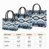 Blue Colors Pattern Leather Handbag WCS010