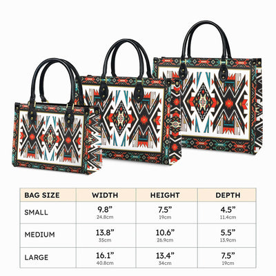 Tribal Colorful Pattern Leather Handbag WCS006