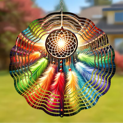 Colorful Native American Dreamcatcher Wind Spinner