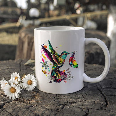 Every Child Matters Hummingbird Orange Heart Ceramic Coffee Mug