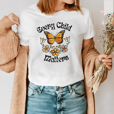 Every Child Matters Native Orange Butterfly Native American Unisex T-Shirt/Hoodie/Sweatshirt