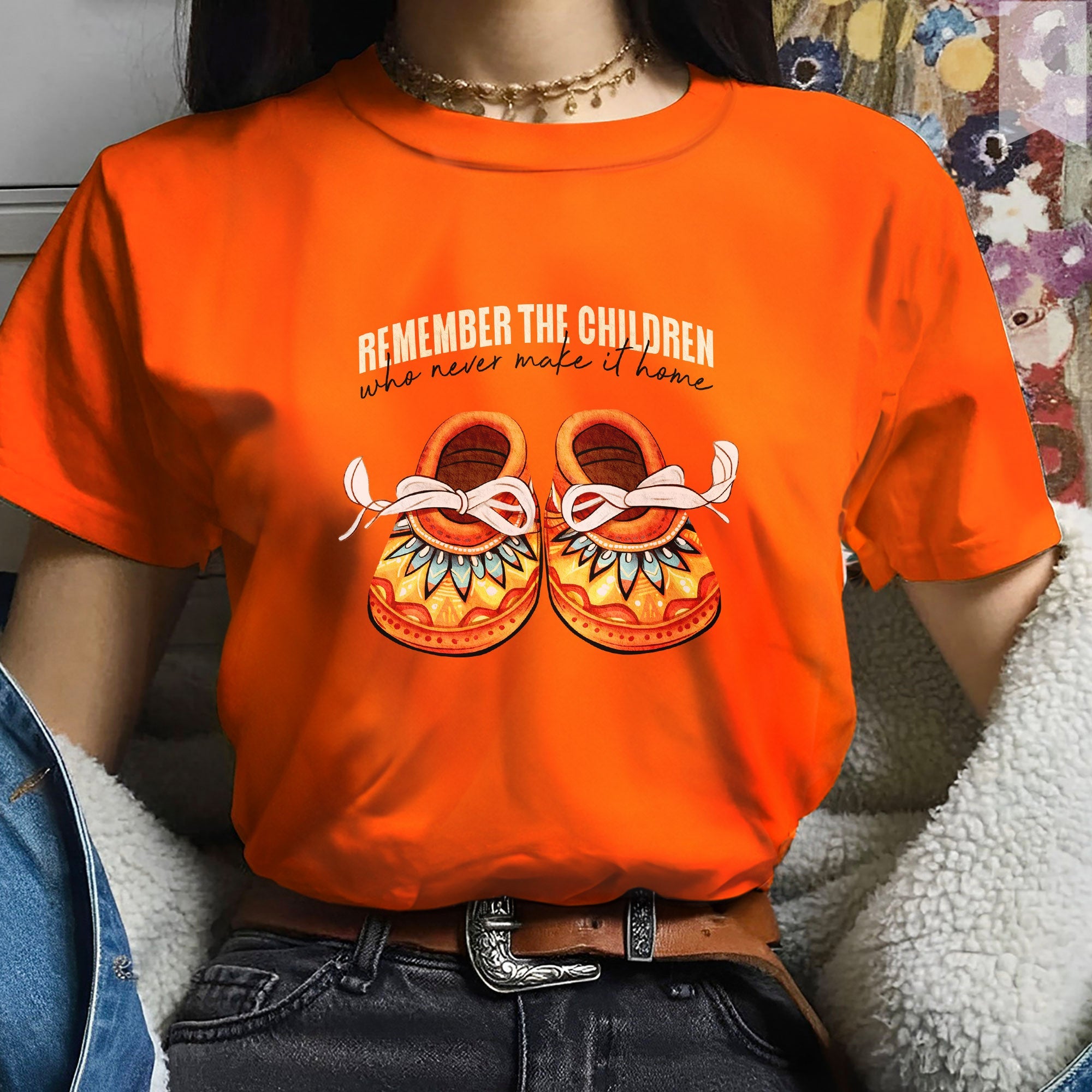 Every Child Matters Shoes Indigenous Orange Shirt Day Unisex T-Shirt/Hoodie/Sweatshirt