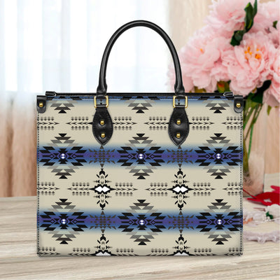 Seamless Geometric Pattern Leather Handbag WCS034