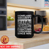 Native American Homeland Security Fighting Terrorism Since  Four Man Fighting Ceramic Coffee Mug