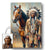 Custom Native American Chief And The Horse Standing Portrait Photo Canvas Art Gift Home Decor