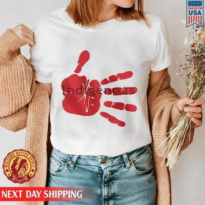 MMIW Indigenous Woman Red Hand Unisex T-Shirt/Hoodie/Sweatshirt