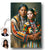 Custom Native American Couple Standing Photo Canvas Art Gift Home Decor