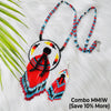 SALE 30% OFF - Combo MMIW Handmade Beaded Necklace And Earrings Unisex With Native American Style