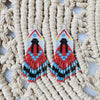 SALE 30% OFF - Indigenous Women Pattern Beaded Handmade Earrings For Women