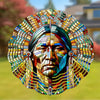 Colorful Native American Geronimo Chief Wind Spinner 014