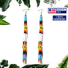 SALE 30% OFF - Multi-Color Long Beaded Handmade Earrings For Women