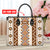 Personalized Leather Handbag for Women - Design Patten Boho Aztec Style LB04