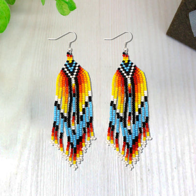 SALE 30% OFF - Multi-Color Hook Beaded Handmade Earrings For Women