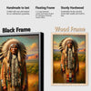 Custom Native American Chief Standing Portrait Photo Canvas Art Gift Home Decor