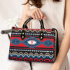 Ornamental Pattern Native Leather Handbag WCS018