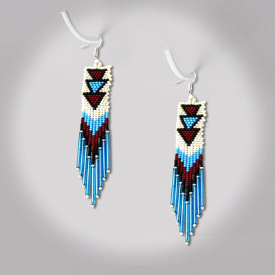 SALE 30% OFF -  Long Beaded Handmade Hook Earrings For Women