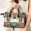 Brown Pattern Breastplate Native Leather Handbag WCS023