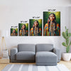 Custom Native American Women Portrait Photo Canvas Art Gift Home Decor