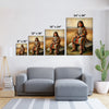 Custom Native American Child Photo Canvas Art Gift Home Decor