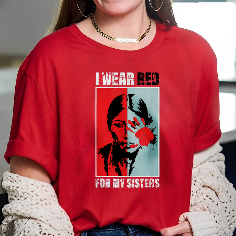 MMIW Awareness Indigenous Red Hand Women Gifts Unisex T-Shirt/Hoodie/Sweatshirt