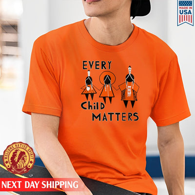 Every Child Matters Three Children Together Wear Orange Day Unisex T-Shirt/Hoodie/Sweatshirt