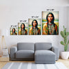 Custom Native American Women Portrait Photo Canvas Art Gift Home Decor