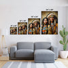 Custom Native American Couple Portrait Photo Canvas Art Gift Home Decor