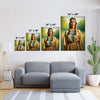 Custom Native American Women Standing Photo Canvas Art Gift Home Decor