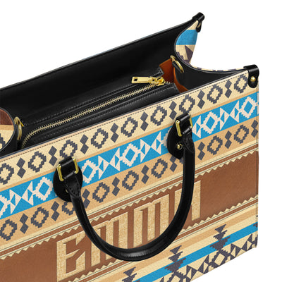 Personalized Leather Handbag for Women - Design Patten Boho Aztec Style LB03