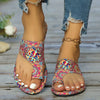 Slide Sandals Women's Ethnic Style Flower Pattern - Best for Gift, Daily And Beach 01