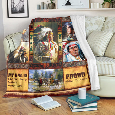 Native American Style Chief Soft and Warm Fleece Blanket