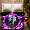 Native American Style Purple Wolf Dream Soft And Warm Fleece Blanket