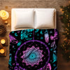 Native American Style Purple Dreamcatcher Soft And Warm Fleece Blanket