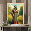 Custom Native American Women Standing Photo Canvas Art Gift Home Decor