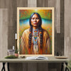 Custom Native American Women Portrait Photo Canvas Art Gift Home Decor