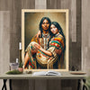 Custom Native American Couple Photo Canvas Art Gift Home Decor