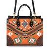 Personalized Leather Handbag for Women - Design Patten Boho Aztec Style LB10