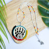 SALE 30% OFF - Bear Paw Handmade Beaded Wire Necklace Pendant Unisex With Native American Style