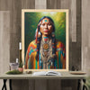 Custom Native American Women Portrait Photo Canvas Art Gift Home Decor