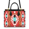 Personalized Leather Handbag for Women - Design Patten Boho Aztec Style LB05