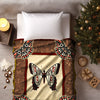 Native American Style Butterfly Symbols Soft and Warm Fleece Blanket