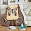 Native American Style Butterfly Symbols Soft and Warm Fleece Blanket