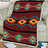 Native American Style Brown Pattern  Soft and Warm Fleece Blanket