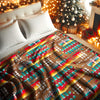 Native American Style Brown Pattern Soft And Warm Fleece Blanket