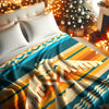 Native American Style Colorful Border Pattern Soft And Warm Fleece Blanket