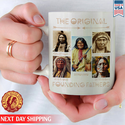 Native American The Original Founding Five Father Ceramic Coffee Mug