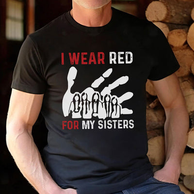 MMIW I Wear Red For My Sister Red Hand Unisex Kid size Hoodie/Sweatshirt/T-Shirt